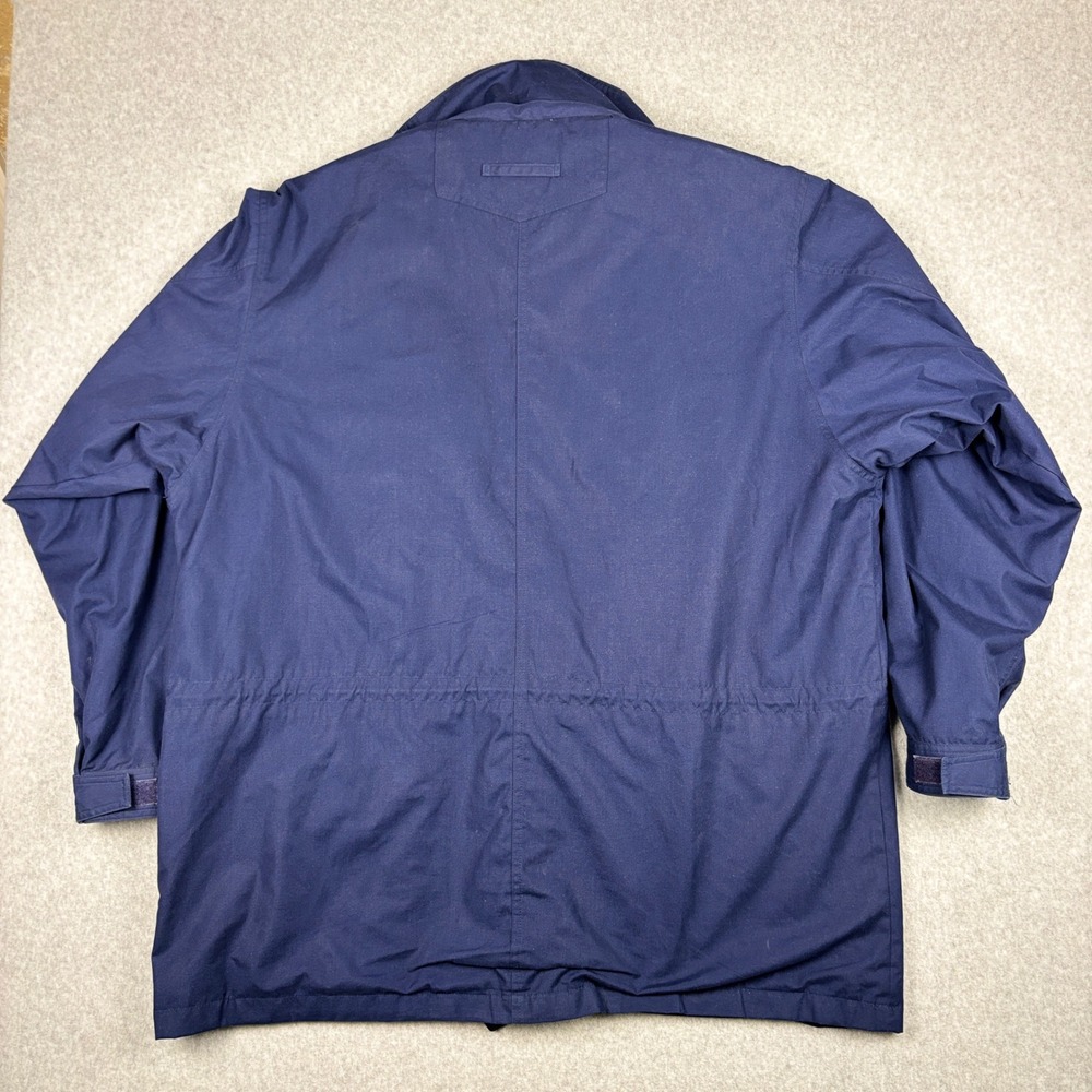 Eddie Bauer Mountain Parka Mens XXL Tall Navy Blue Wool Chore Coat Lined Jacket - Picture 8 of 9